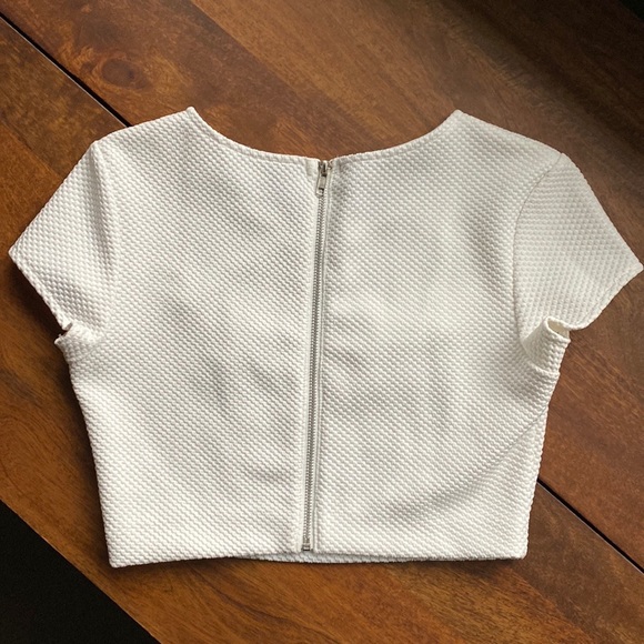 Glamorous White Crop Top - Picture 2 of 2